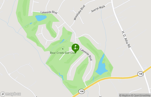 Bear Creek Golf Club Inc map