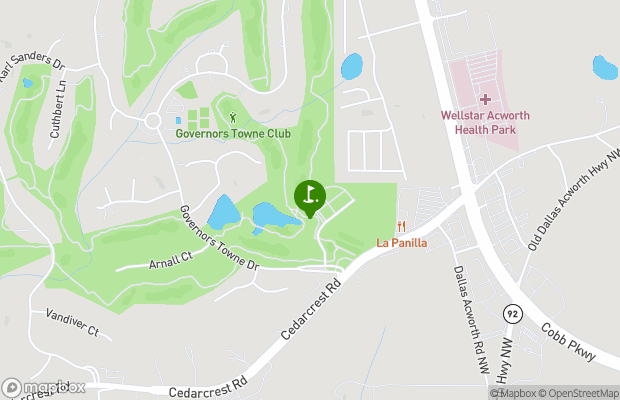 The Governors Towne Club map