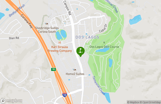 Dos Lagos Golf Club map