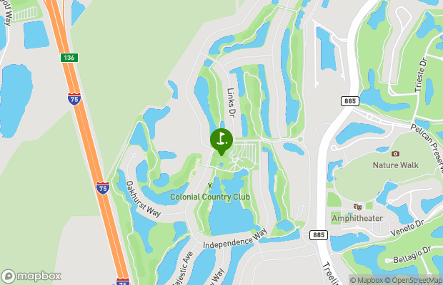 Colonial Country Club map