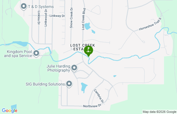 Lost Creek Golf Course map