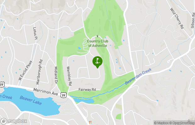 Country Club of Asheville map