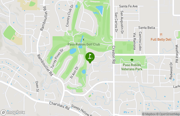 Paso Robles Golf Club map